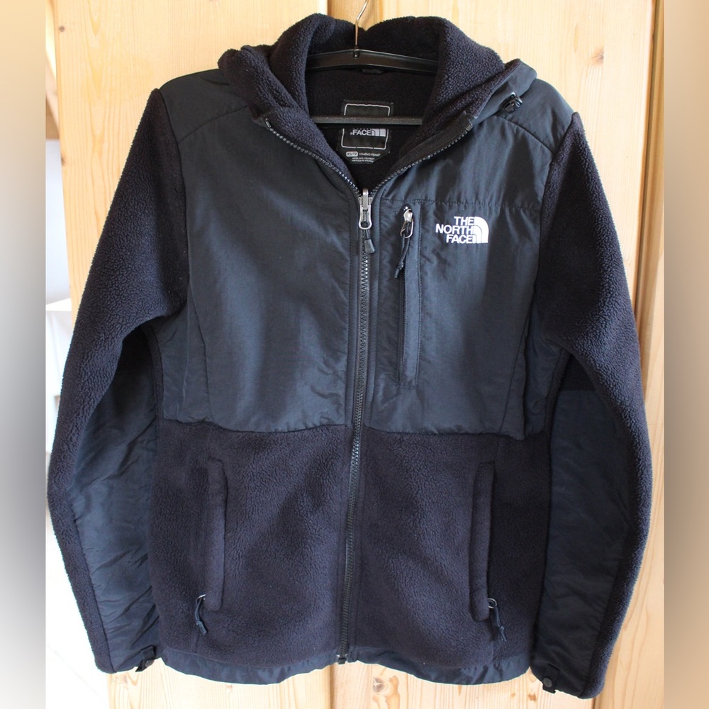The North Face Black Denali Hooded Fleece Jacket Size XS